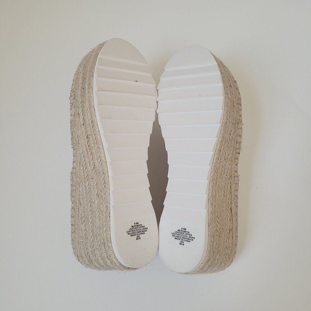 Marc Fisher Robbyn White Espadrille Slip on Sandal Size 9.5 - Picture 3 of 7